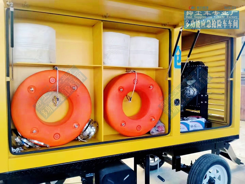 移動電站發電排水照明多用拖掛機組1000m3/h